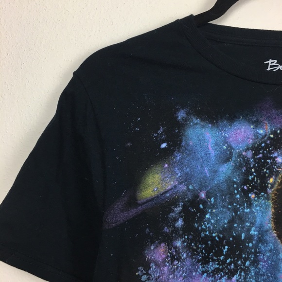 4/$25 Bob Ross space galaxy graphic crew neck tee - Picture 4 of 8